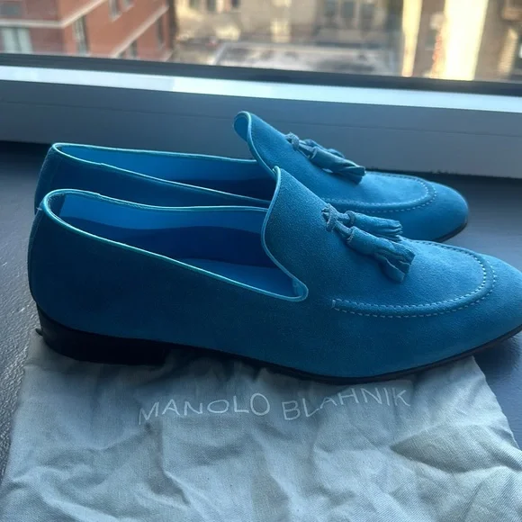 Manolo Blahnik suede Chester loafers - Picture 7 of 8